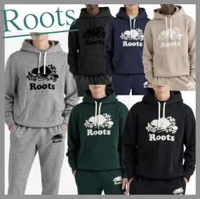 Roots  |Pullovers Street Style Long Sleeves Plain Cotton Logo