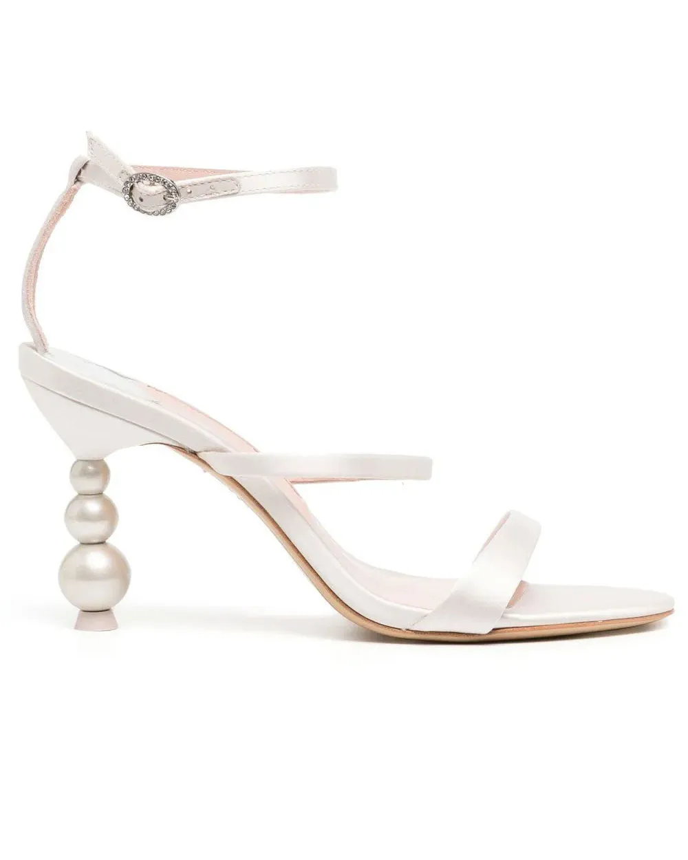 Rosalind Pearl Mid Sandal in Ivory