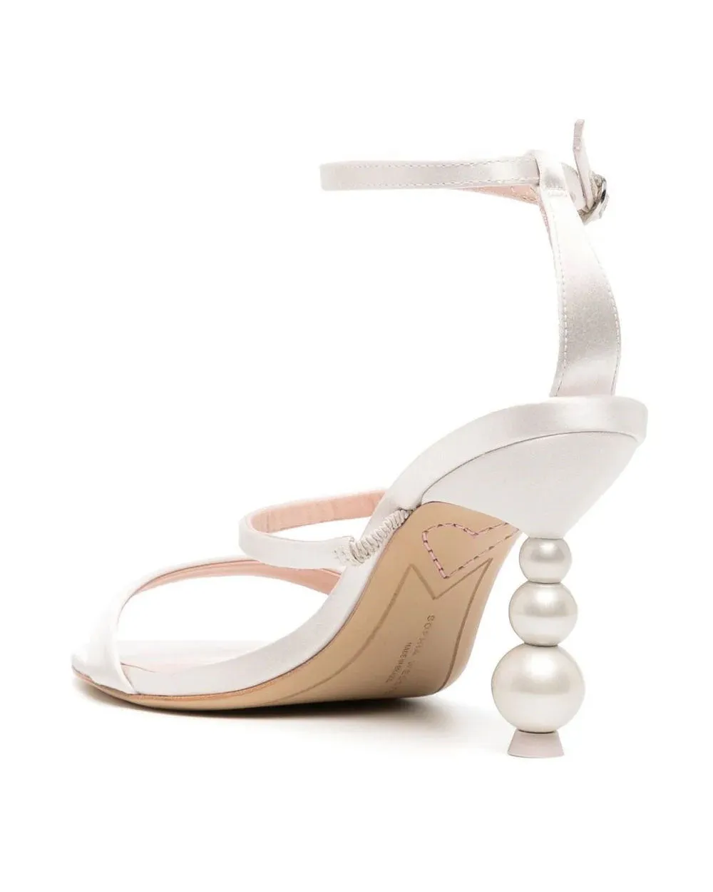 Rosalind Pearl Mid Sandal in Ivory