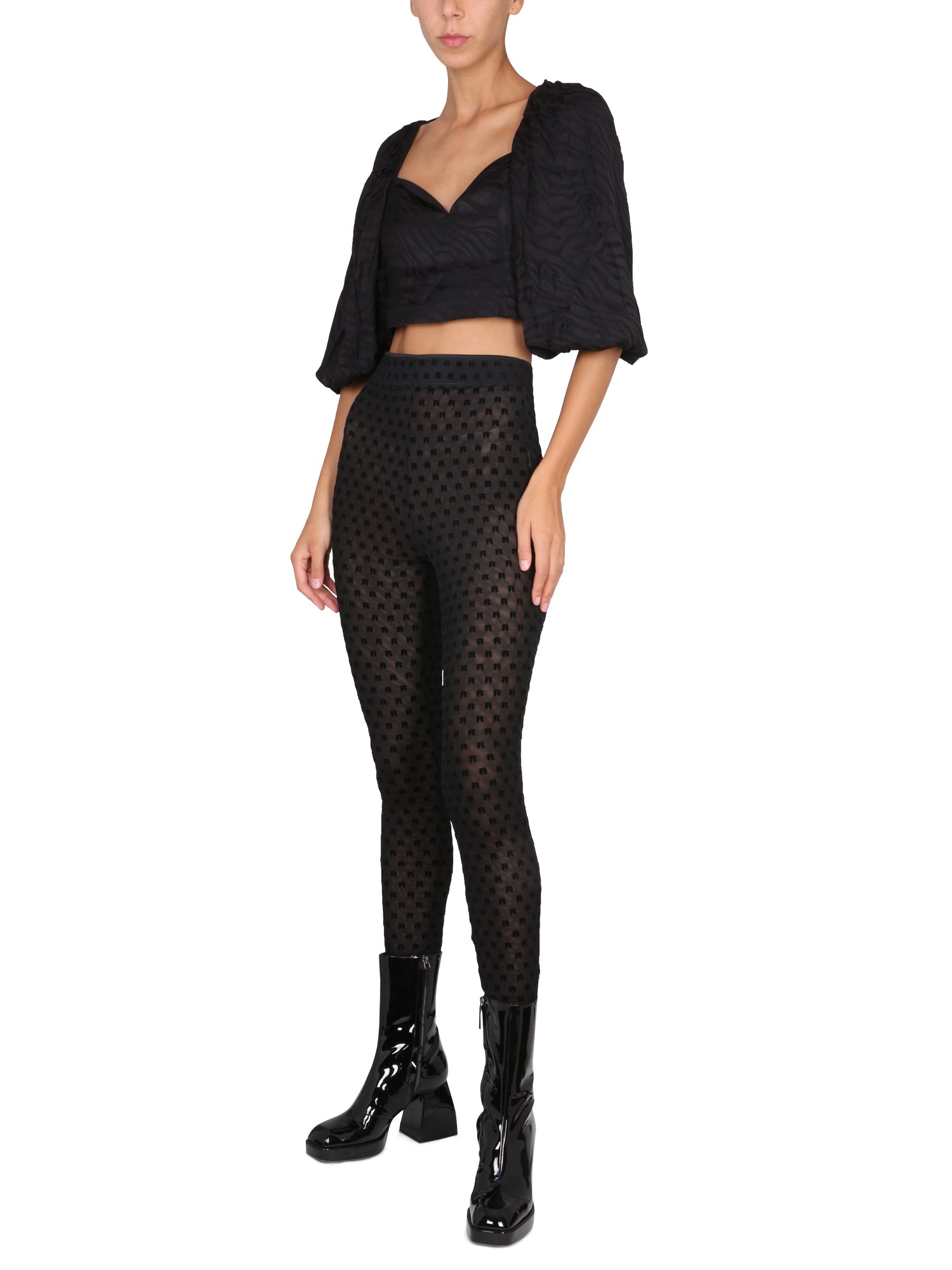 ROTATE BIRGER CHRISTENSEN    LEGGINGS WITH ALL OVER LOGO