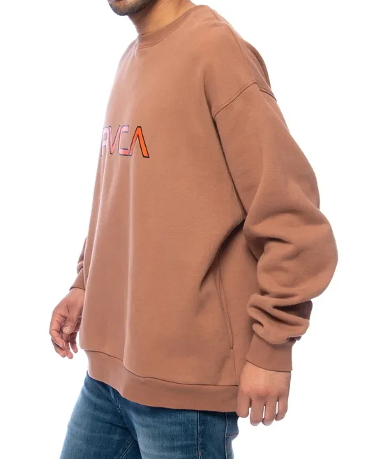 RVCA  |Long Sleeves Plain Logo Sweatshirts