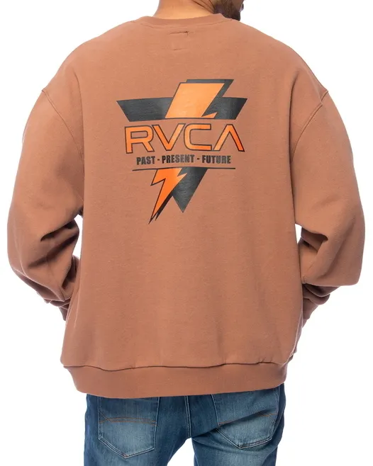 RVCA  |Long Sleeves Plain Logo Sweatshirts