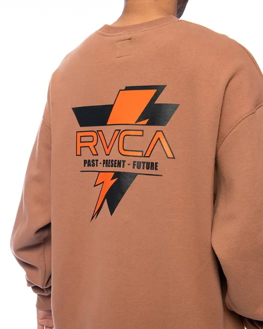 RVCA  |Long Sleeves Plain Logo Sweatshirts