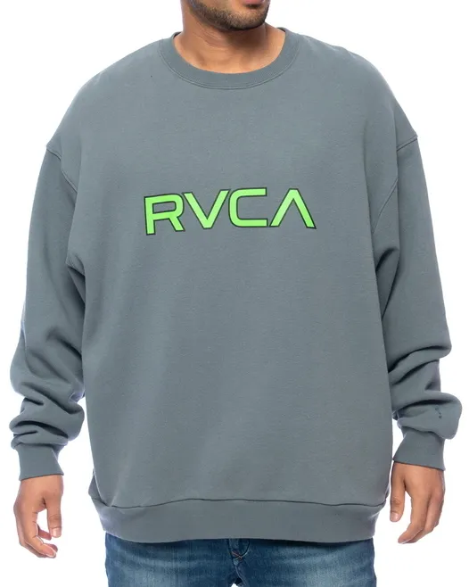 RVCA  |Long Sleeves Plain Logo Sweatshirts