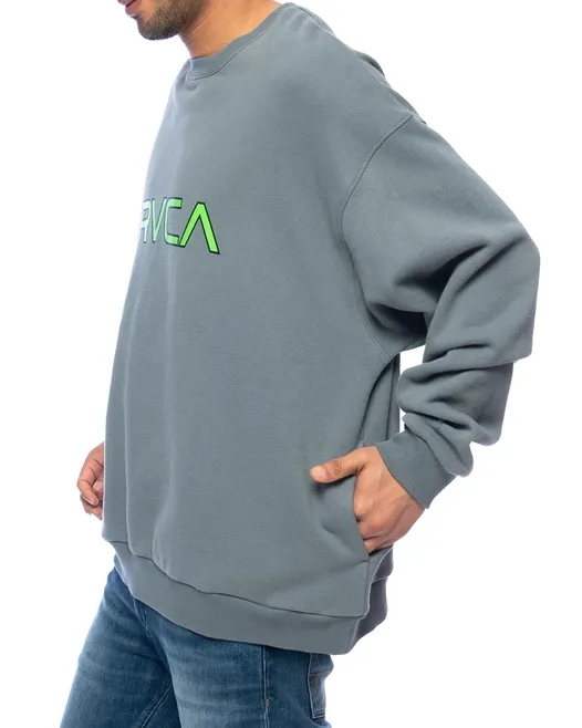 RVCA  |Long Sleeves Plain Logo Sweatshirts