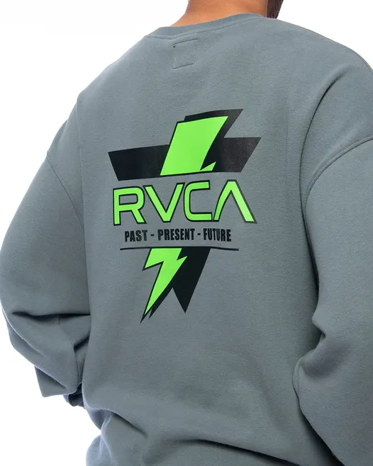 RVCA  |Long Sleeves Plain Logo Sweatshirts