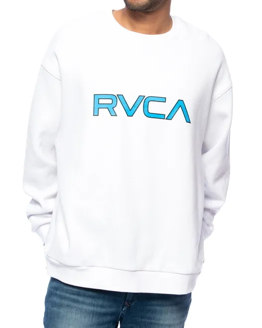 RVCA  |Long Sleeves Plain Logo Sweatshirts