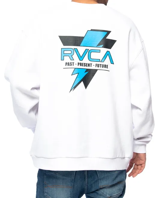 RVCA  |Long Sleeves Plain Logo Sweatshirts