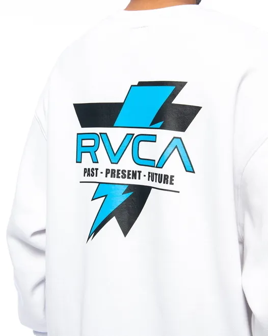 RVCA  |Long Sleeves Plain Logo Sweatshirts