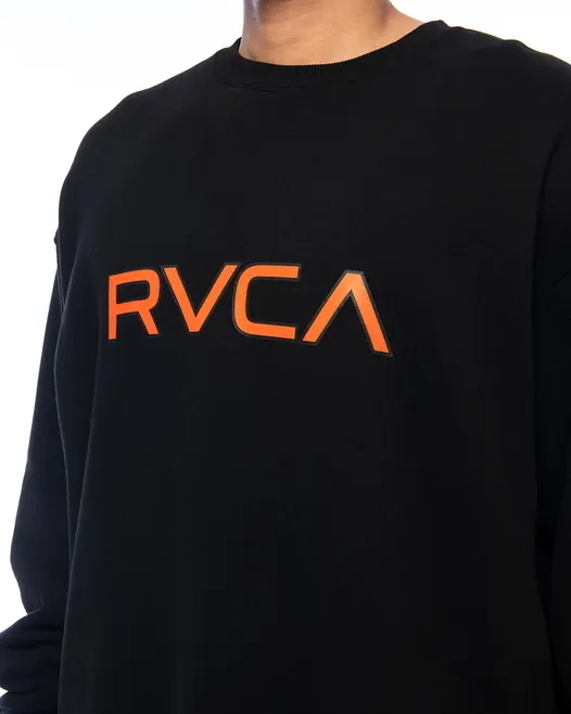 RVCA  |Long Sleeves Plain Logo Sweatshirts