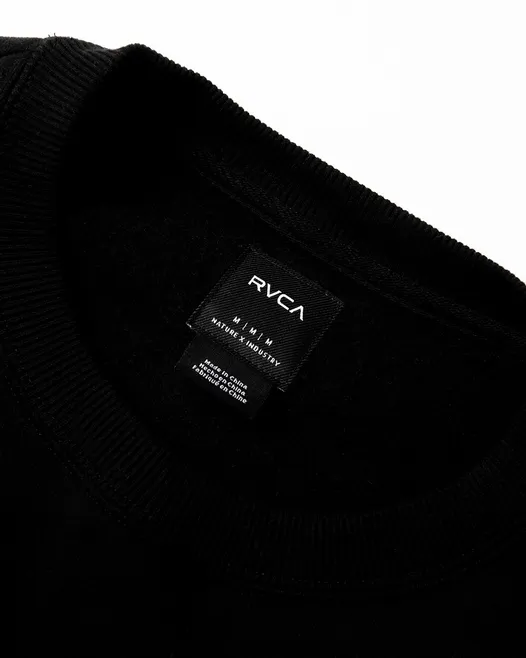 RVCA  |Long Sleeves Plain Logo Sweatshirts