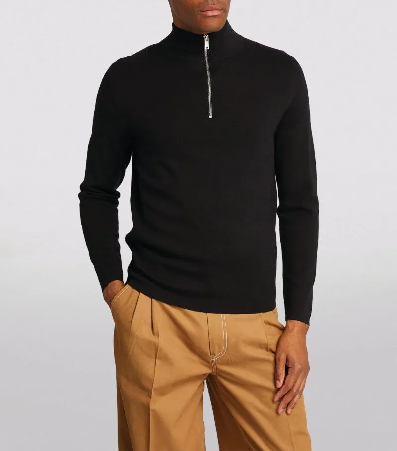 sandro  |Wool Long Sleeves Plain Sweaters