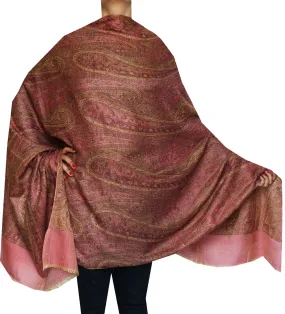 Shawl Scarves Paisley Women's Wool Indian Clothing (82 x 42 inches)