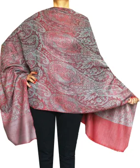 Shawls Paisley Wool Scarf Womens Indian Clothing Gift (80 x 28 inches)