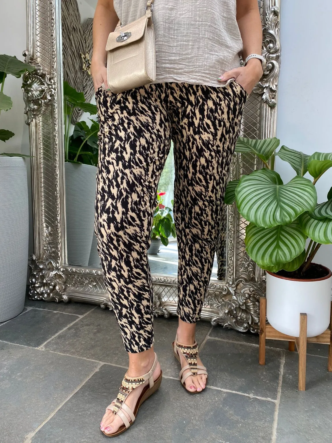 Soft Touch Tiger Print Trousers