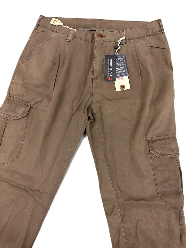 SOLO Tg. 34 – WOOLRICH Pantalone – Super Leggero con Tasca – Col. Marrone