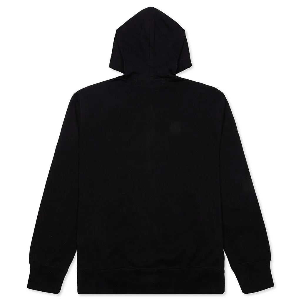 Stacked Heart Hooded Sweatshirt - Black