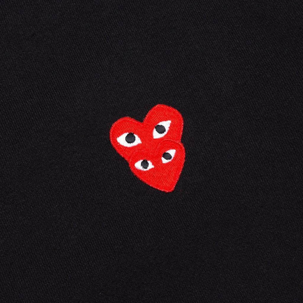 Stacked Heart Hooded Sweatshirt - Black