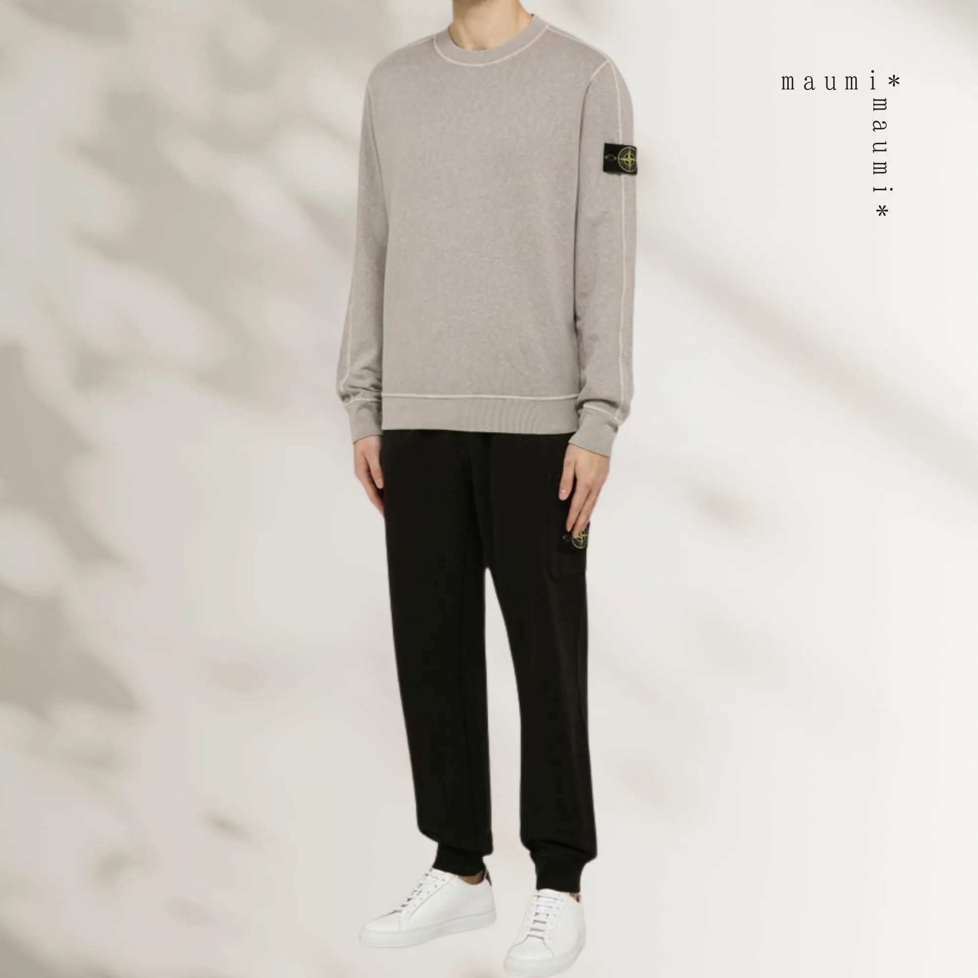 STONE ISLAND  |Crew Neck Street Style Long Sleeves Plain Cotton