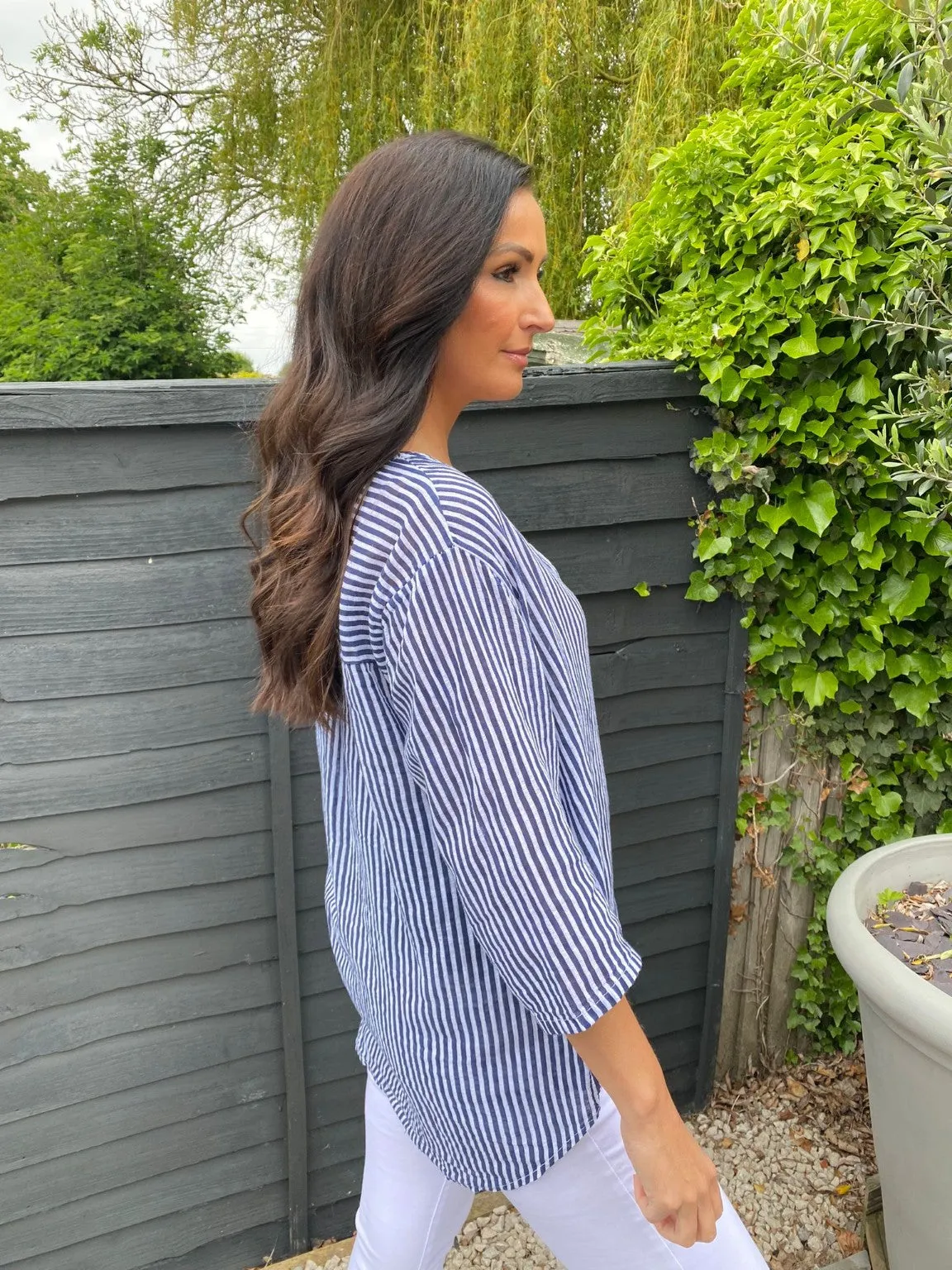 Stripe Textured Shirt Betty