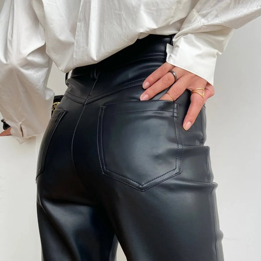 TATUM FAUX LEATHER PANTS