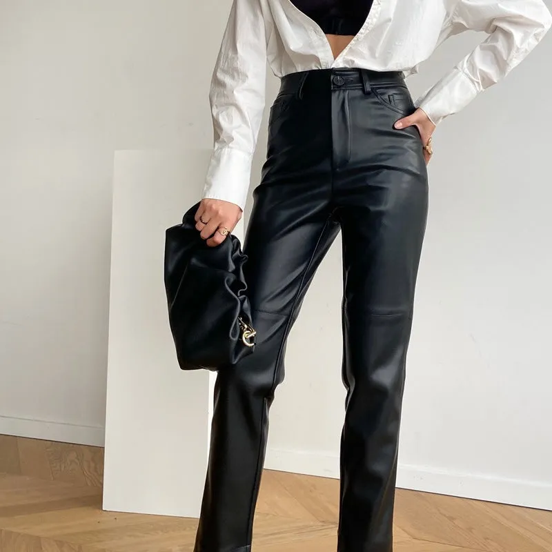 TATUM FAUX LEATHER PANTS