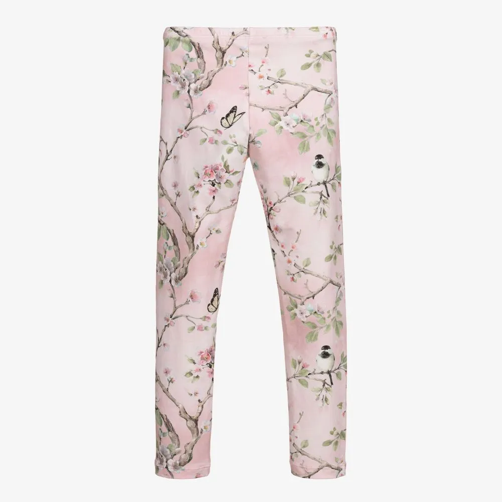 Teen Pink Floral Leggings