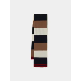 Tricolor wool scarf