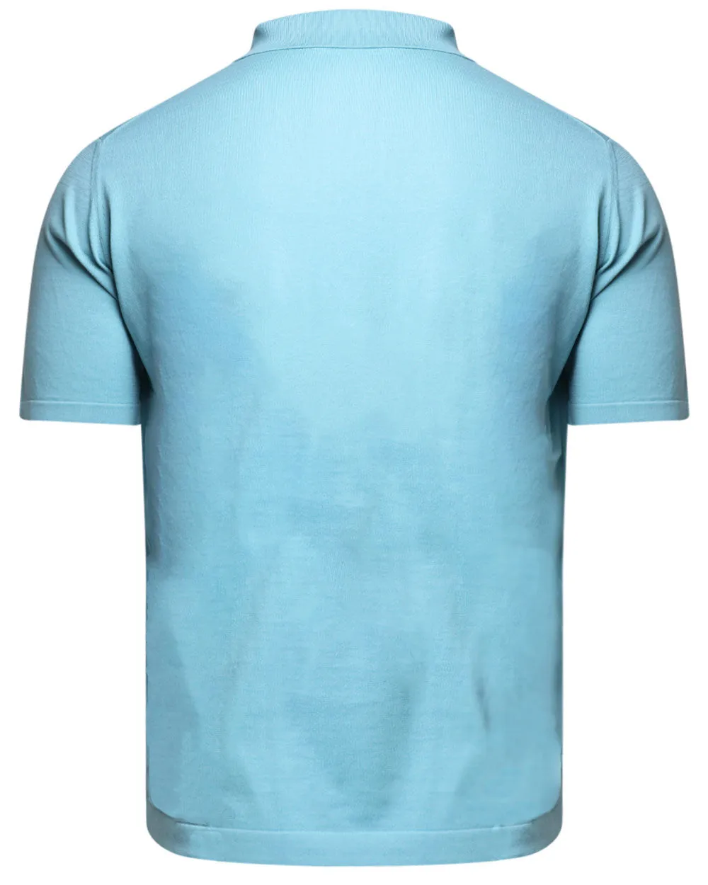 Turquoise Short Sleeve Johnny Collar Polo