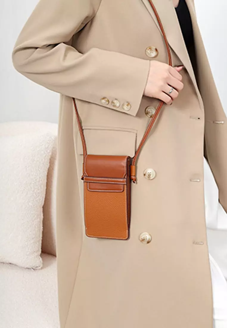 Twenty Eight Shoes Multi Purpose Color Matching Full Grain Leather Mobile Cross-Body Bag JW YT-133