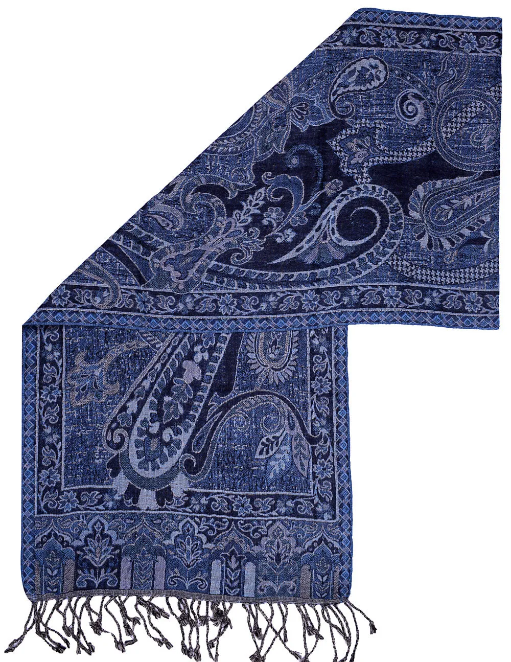 Unisex Men's Women's Wool Muffler Paisley Scarf from India (64 x 13 inches)