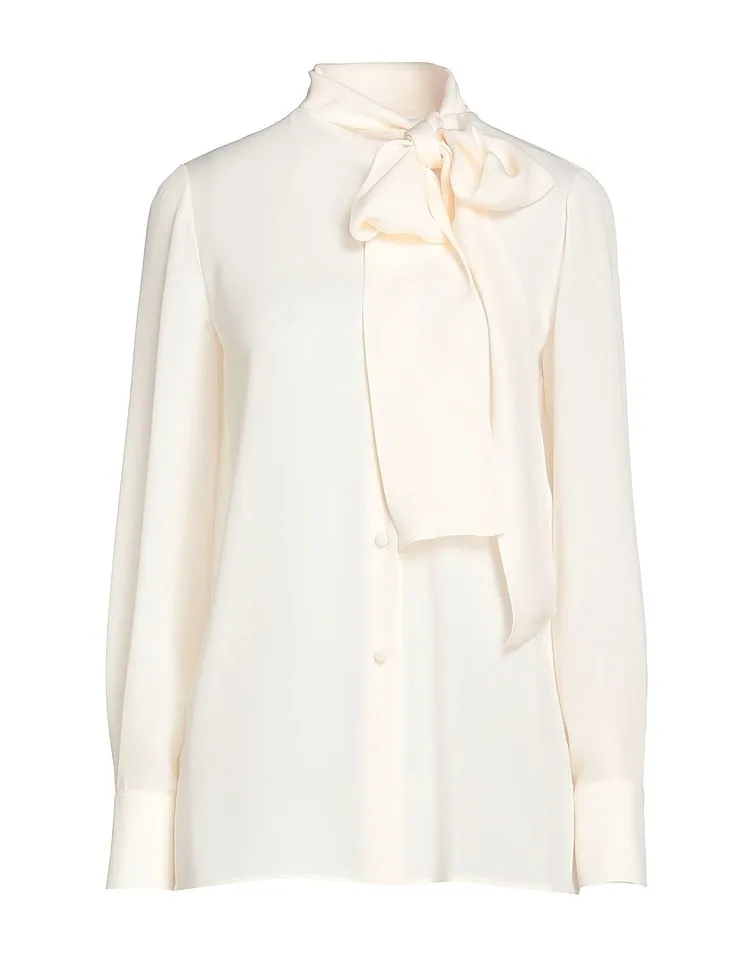 VALENTINO  |Long Sleeves Plain Shirts & Blouses