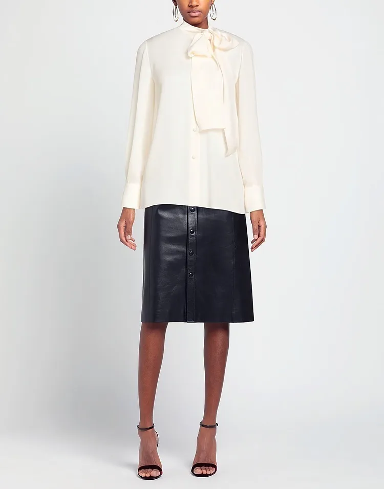 VALENTINO  |Long Sleeves Plain Shirts & Blouses