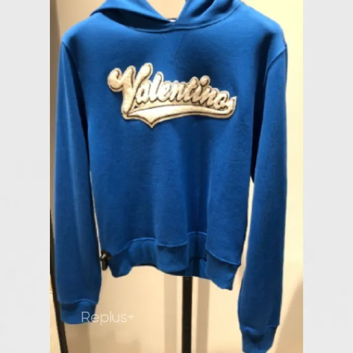 VALENTINO  |Pullovers Unisex Street Style Long Sleeves Plain Cotton Logo