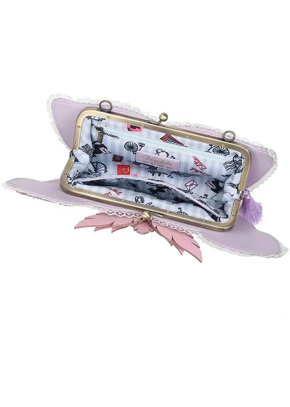 Vendula London Shakespeare's Theatre: Much Ado About Nothing Masquerade Clutch Bag Purple