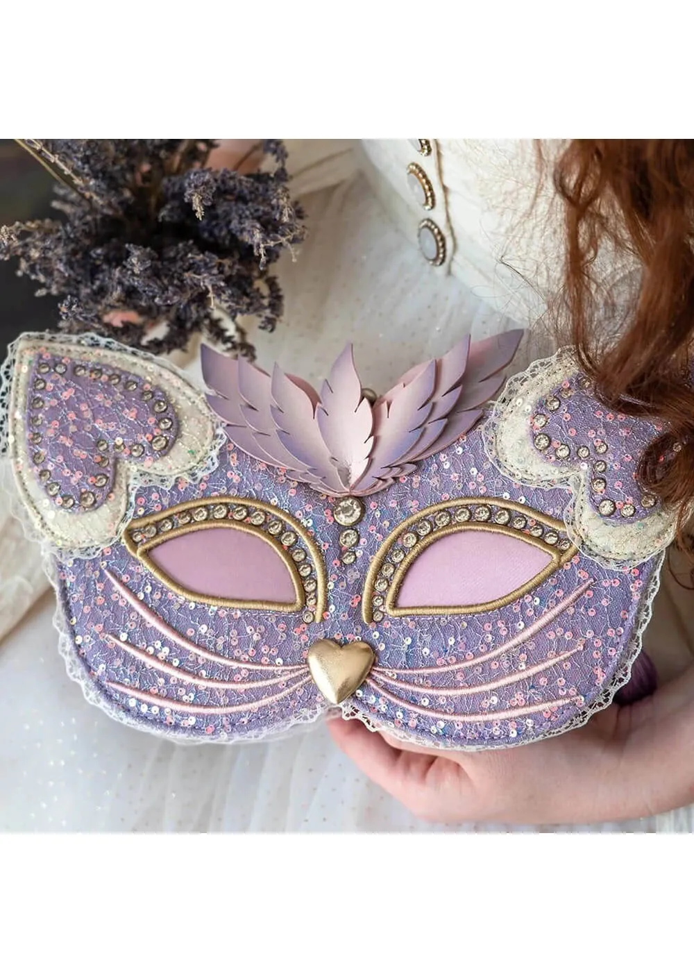 Vendula London Shakespeare's Theatre: Much Ado About Nothing Masquerade Clutch Bag Purple