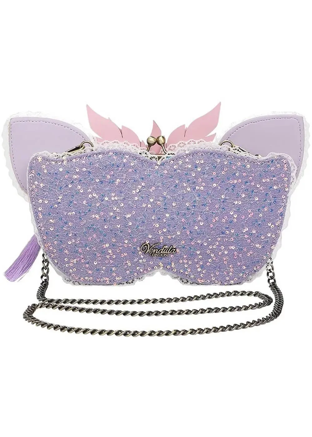 Vendula London Shakespeare's Theatre: Much Ado About Nothing Masquerade Clutch Bag Purple