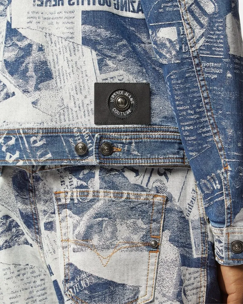 VERSACE JEANS  |Monogram Denim Street Style Plain Cotton Logo Washed denim