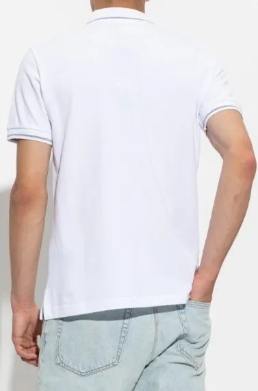 VERSACE JEANS  |Unisex Street Style Plain Cotton Short Sleeves Logo Polos