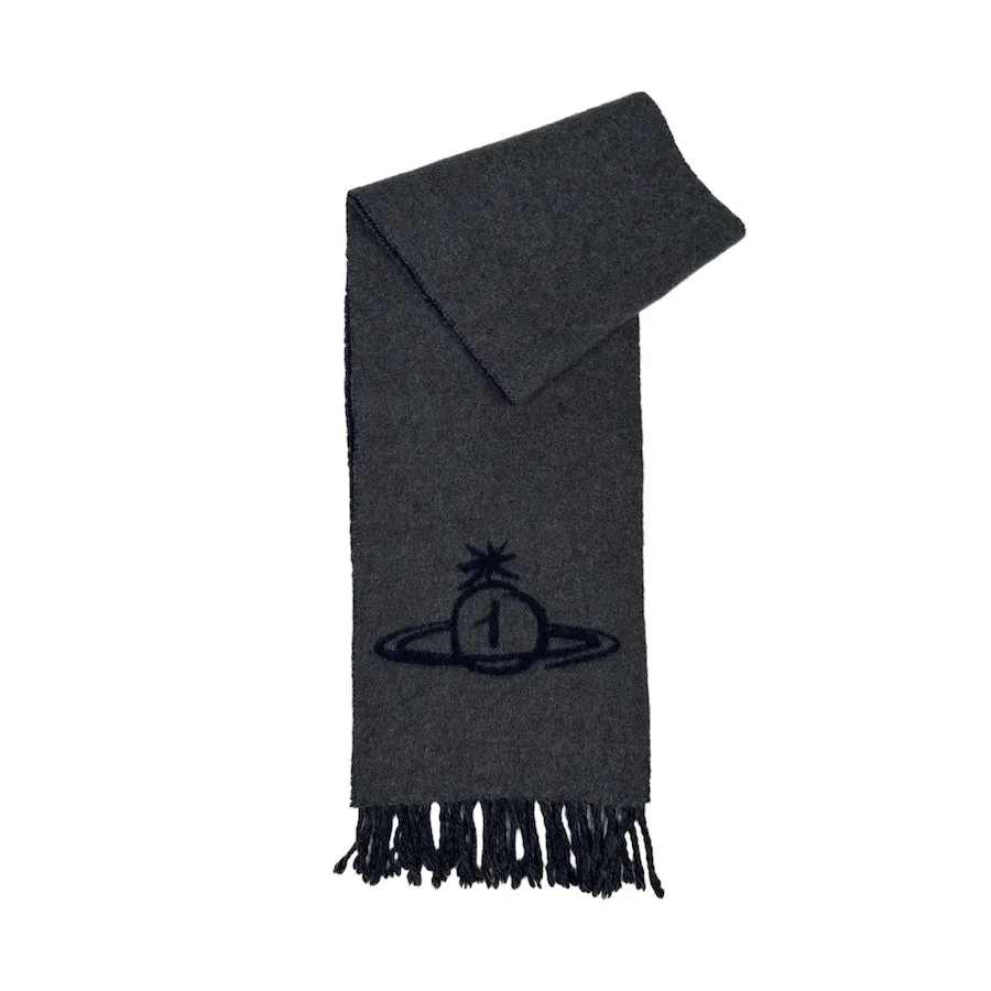 VIVIENNE WESTWOOD 1 ORB SCARF - BLUE / BLACK