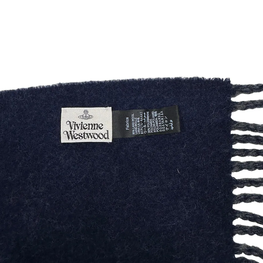 VIVIENNE WESTWOOD 1 ORB SCARF - BLUE / BLACK