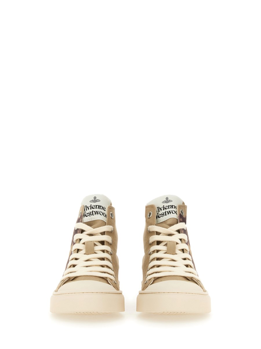 VIVIENNE WESTWOOD      SNEAKER HIGH TOP IN TELA DI COTONE