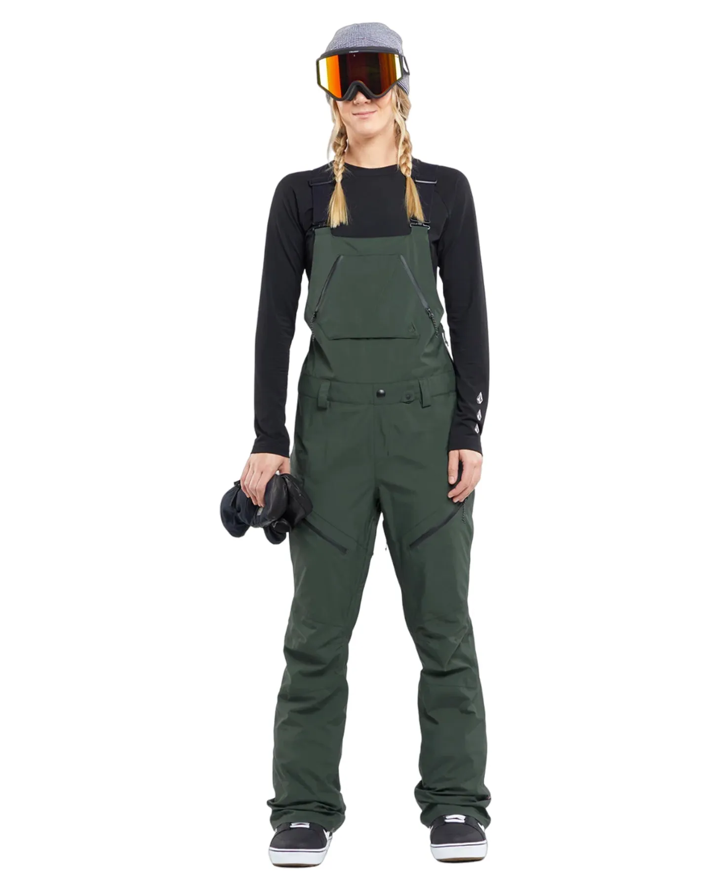 Volcom Elm Stretch Gore Bib Overall - Eucalyptus