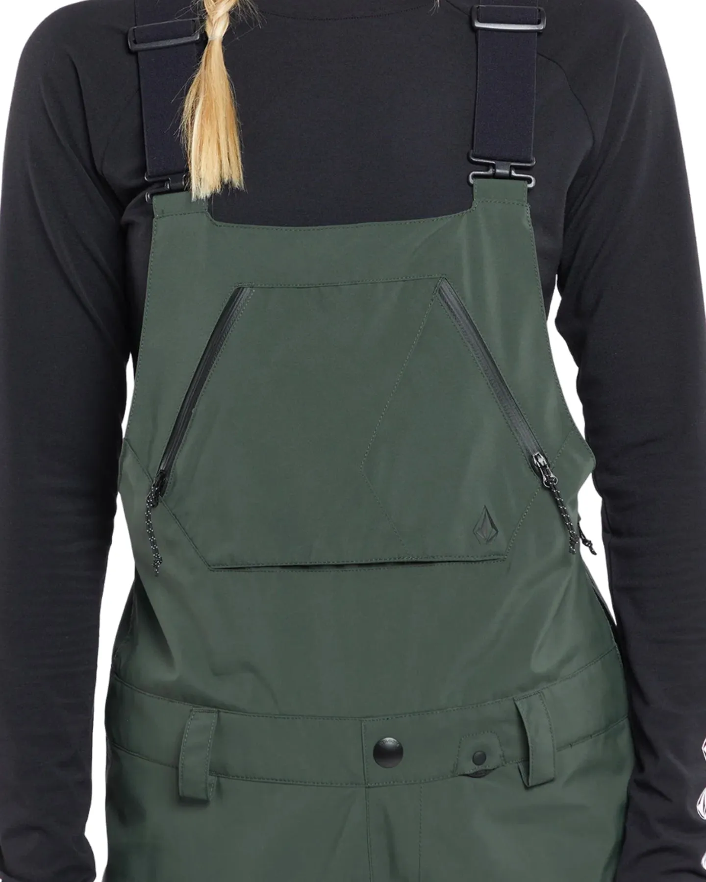 Volcom Elm Stretch Gore Bib Overall - Eucalyptus