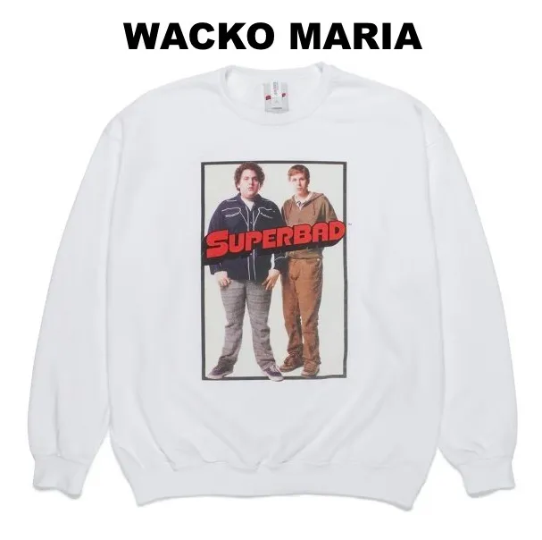 WACKO MARIA  |Crew Neck Pullovers Unisex Street Style Long Sleeves