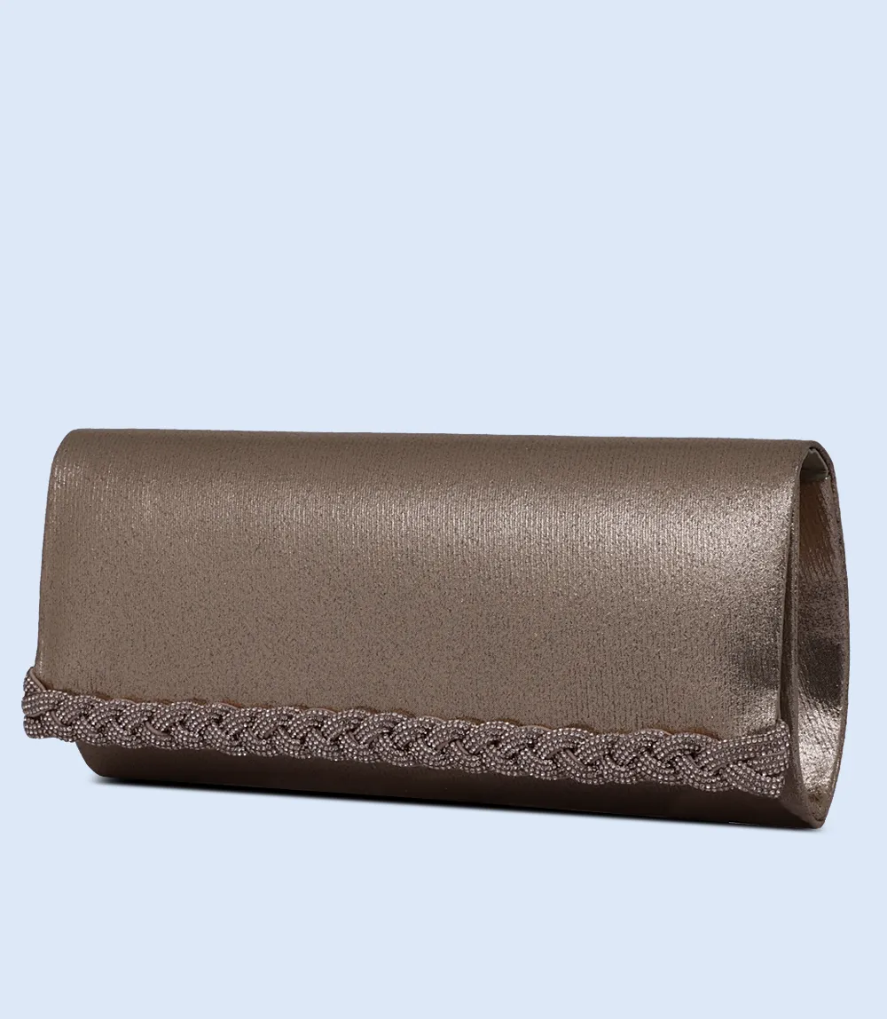 WB2506-CHAMPAGNE-Women Snazzy Clutch