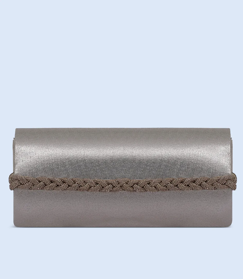 WB2506-GOLDEN-Women Snazzy Clutch