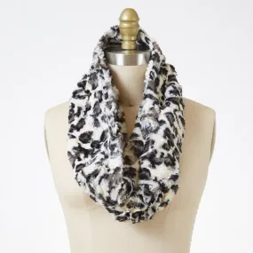 White Jaguar Luxury Faux Fur Infinity Scarf