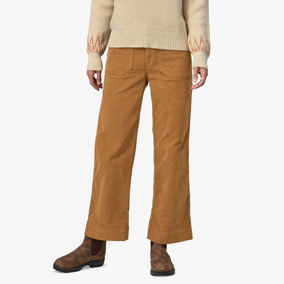 Wide-Leg Corduroy Pants - Nest Brown