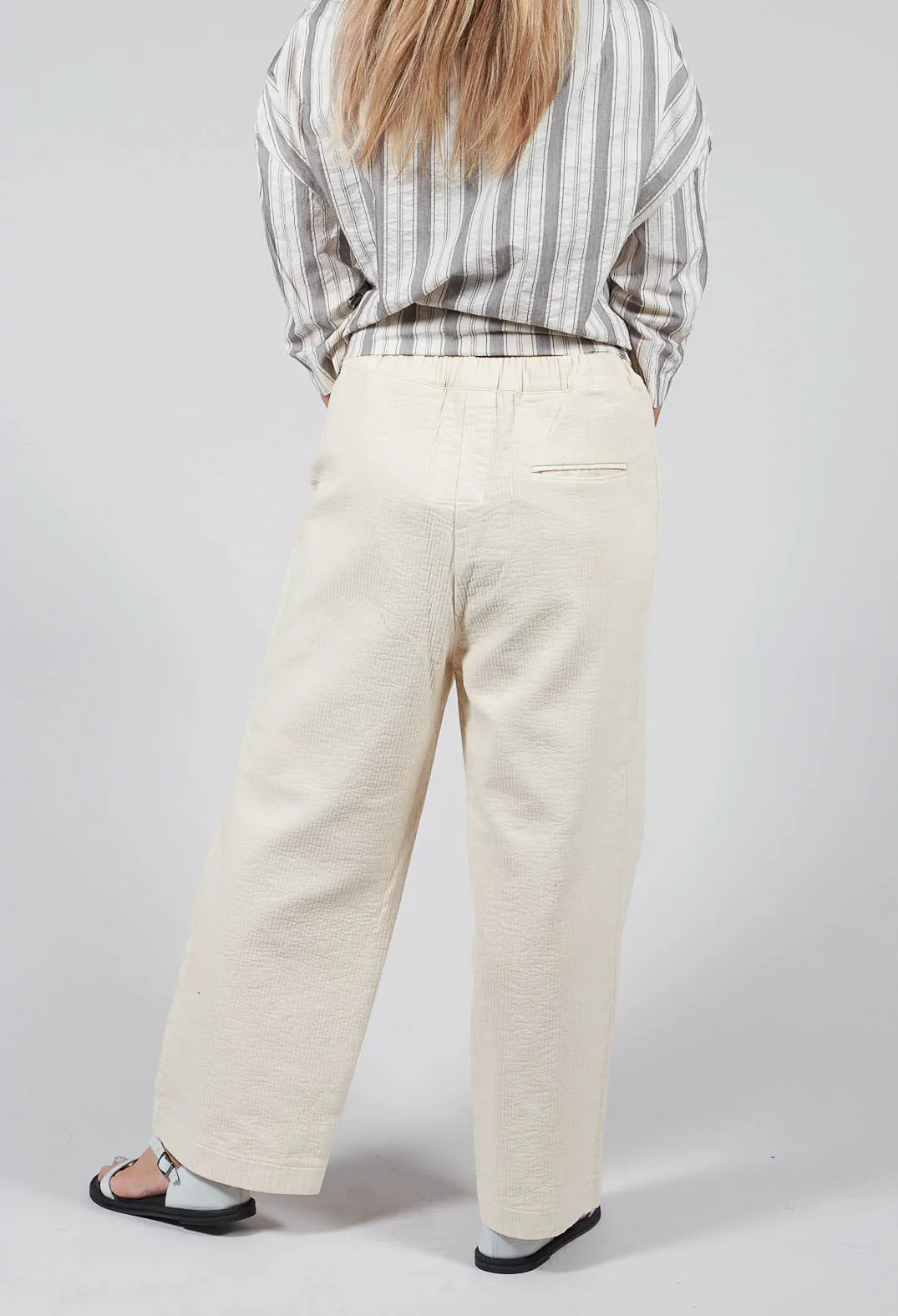 Wide Leg Trousers in Chalk